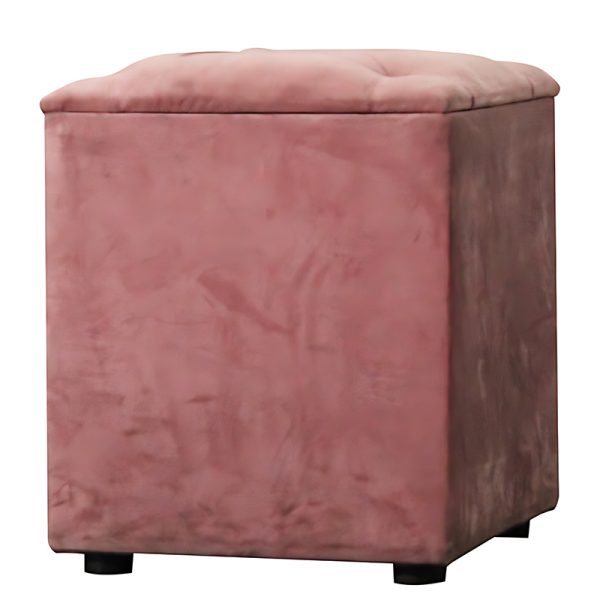 Square storage ottoman (Pink)